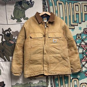 Carhartt Corduroy Collar Sun Faded Distressed CQ186 Arctic‎ Lined Jacket